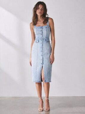 signature design by ashley dresser Feddinger PCB779-31 This two Lace Up Denim Shift Color:#51-Rust Kids Long Prom Dresses